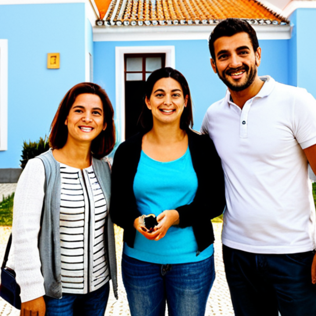 부동산 세금 정보에 대한 FAQ - Family Buying a House**

"A young family of four, smiling and holding keys, standing in front of a m...