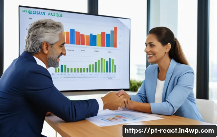 부동산 양도소득세 계산하기 - A professional Brazilian real estate agent explaining capital gains tax to a middle-aged couple in a...