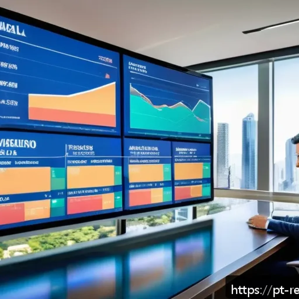 부동산 세금 관리의 발전 방향 - A modern Brazilian real estate investor office scene, featuring a diverse professional in business c...